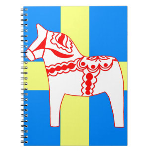 Carnet Blanc de cheval de la Suède Dala