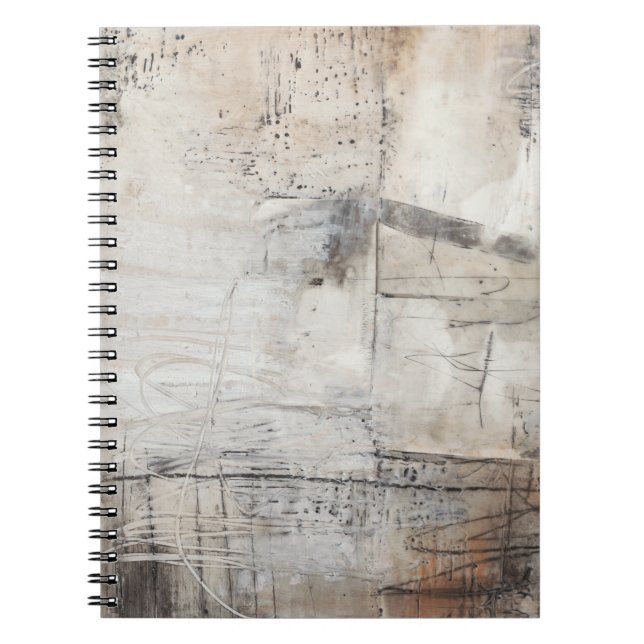 Carnet Blanc noir et bronze (Devant)