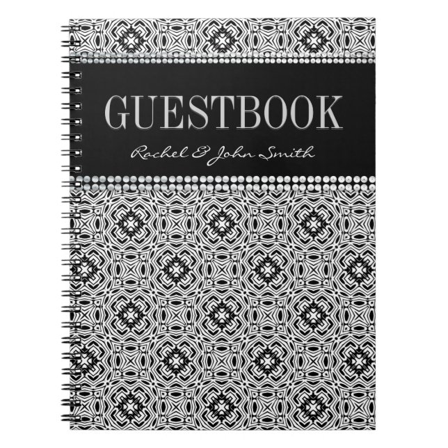 Carnet blanc noir tribal de Guestbook de (Devant)