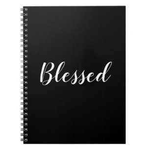 Carnet Blessé noir & blanc texte personnalisé texte mig