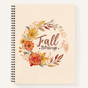 Carnet Blessures d'automne - Feuilles d'automne et couron