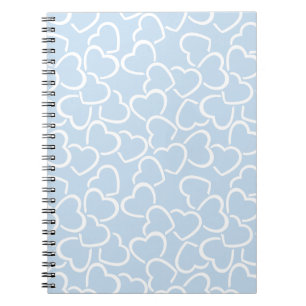 CARNET BLEU AVEC BLANC DÉLIVRÉ LES COEURS D'AMOUR