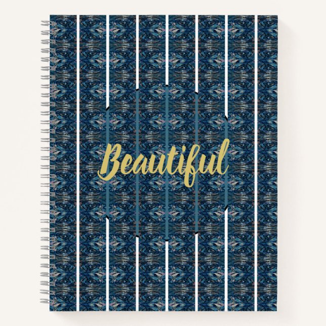 Carnet Bleu Belle bande Notebok par la poète Adiela Akoo (Devant)