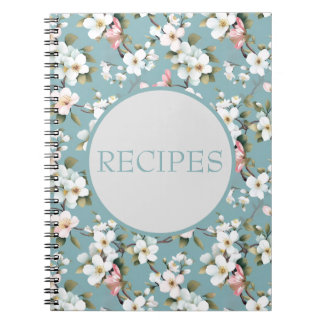 Carnet Bleu Botanique Dogwood de printemps