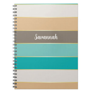 Carnet Bleu Brown or personnalisé Couleur Été Blocage Blo