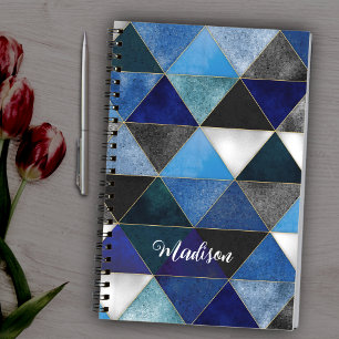 Carnet Bleu chic gris turquoise