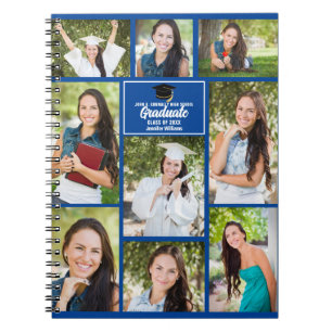 Carnet Bleu collage photo de fin d'études 2023 Cadeau d'é