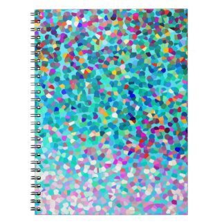 Carnet Bleu coloré Multicolore Abstrait Art Motif