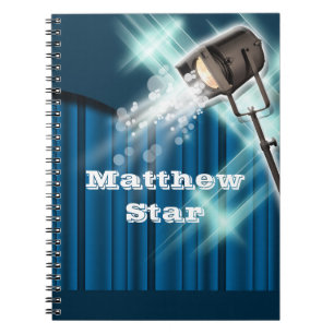Carnet Bleu de nom d'étape d'acteur de Hollywood
