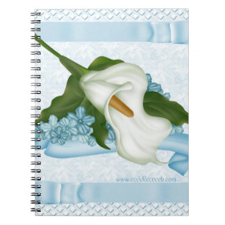 Carnet bleu de zantedeschia