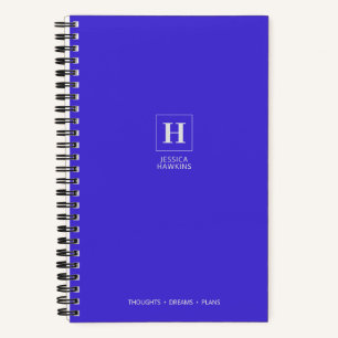 Carnet Bleu Électrique Classique Monogramme