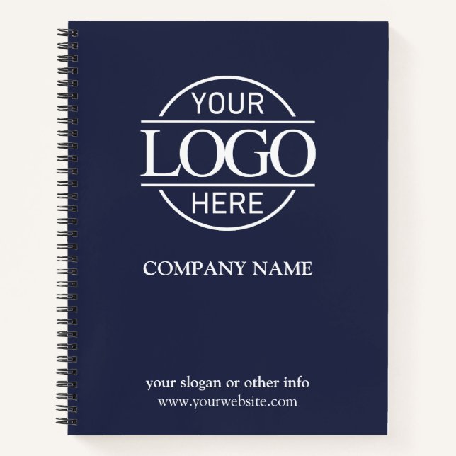 Carnet Bleu Entreprise Entreprise Logo promotionnel (Devant)