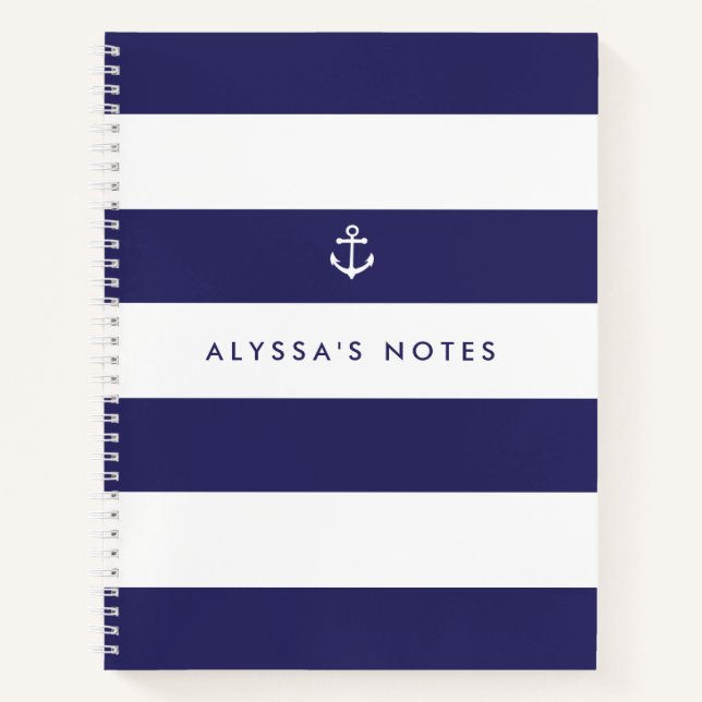 Carnet Bleu et blanc de la marine (Devant)