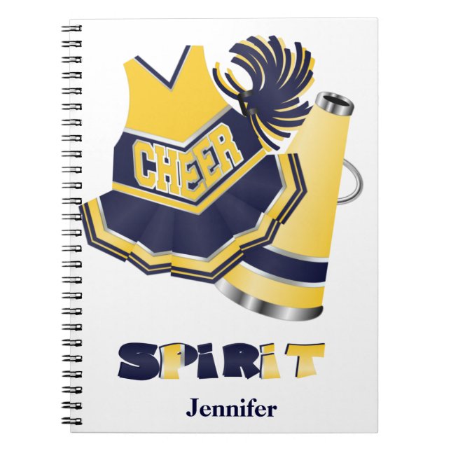 Carnet bleu et jaune de pom-pom girl (Devant)