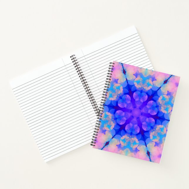 Carnet Bleu et rose Gradient Pastel Bubble Art (Intérieur)