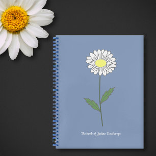 Carnet Bleu Fleur Faisée Botanique