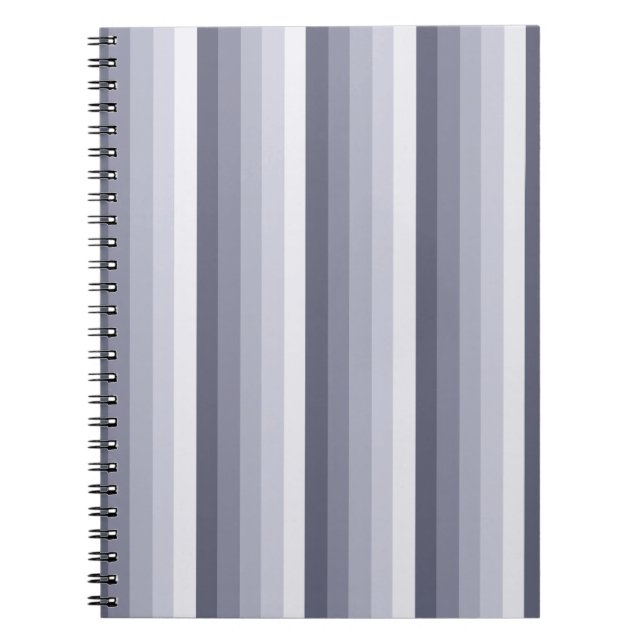 Carnet Bleu gris rayures (Devant)