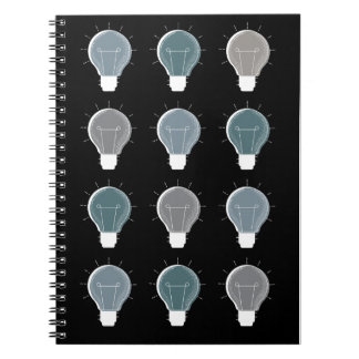 Carnet Bleu Gris Simple Lightbulbe Scandinave Répétition