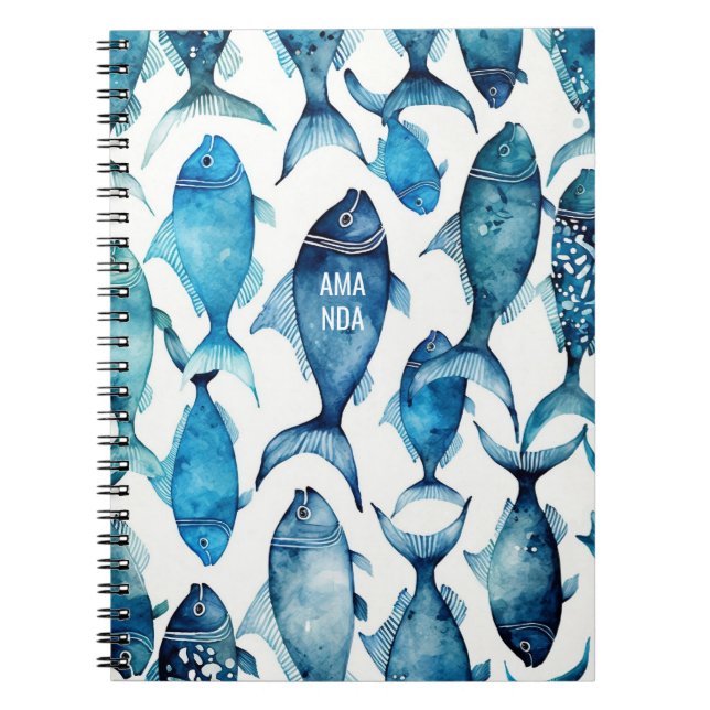 Carnet Bleu & Marine Ocean Fish | École Nautique Sea Kids (Devant)
