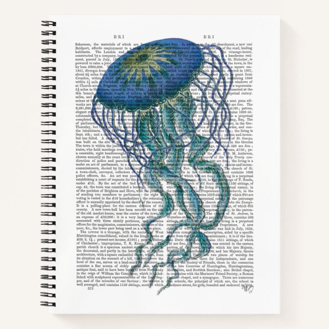 Carnet Bleu méduse (Devant)