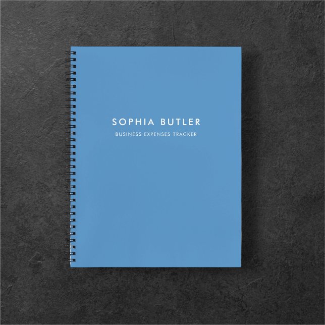 Carnet bleu minimaliste moderne (Créateur téléchargé)
