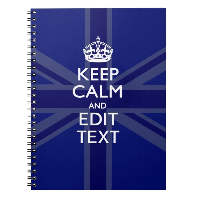 Carnet Bleu Minuit Gardez Le Calme Demandez Votre Texte U (Devant)