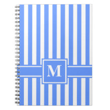 Bleu moderne bande avec Monogramme