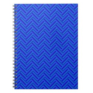 Carnet Bleu rayures double motif