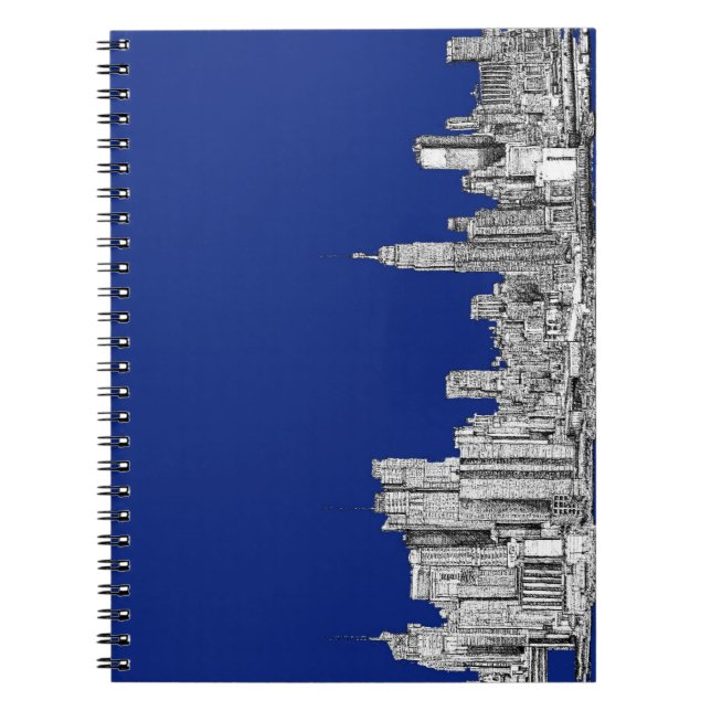 Carnet Bleu royal d'encre de NYC (Devant)