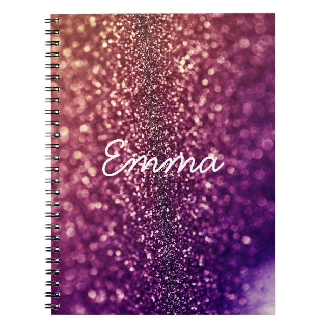 Carnet bling nommé pourpre de parties (Devant)