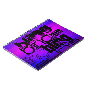 Carnet Bling; Violet vibrant bleu et Magenta
