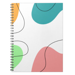 Carnet Blobs de couleurs vives minimalistes modernes Art 