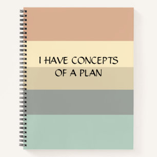 Carnet Bloc de couleur moderne Monogramme vert à bande ho