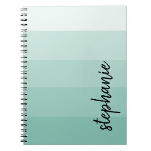 Carnet Bloc de couleur moderne personnalisé Aqua