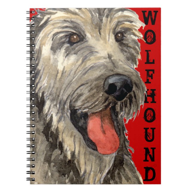 Carnet Bloc de couleur Wolfhound irlandais (Devant)