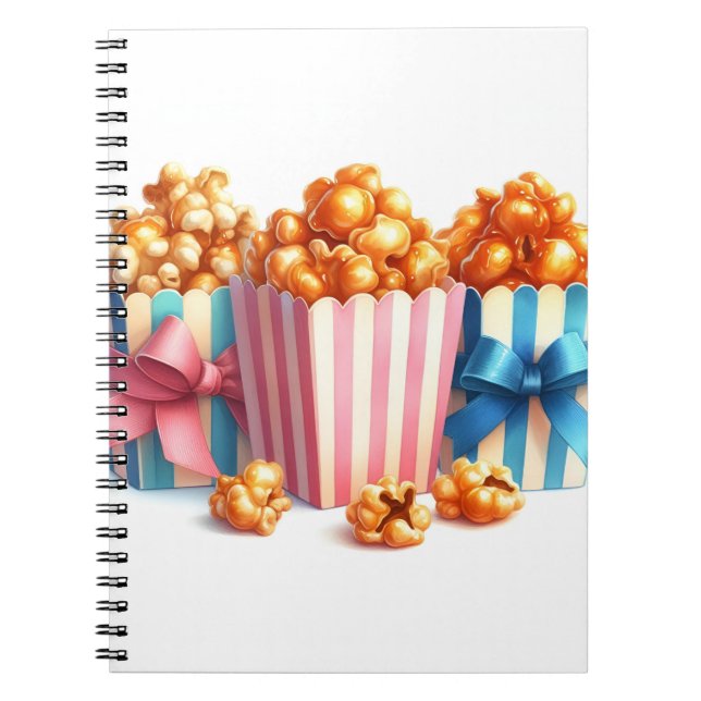Carnet bloc note popcorn  (Devant)