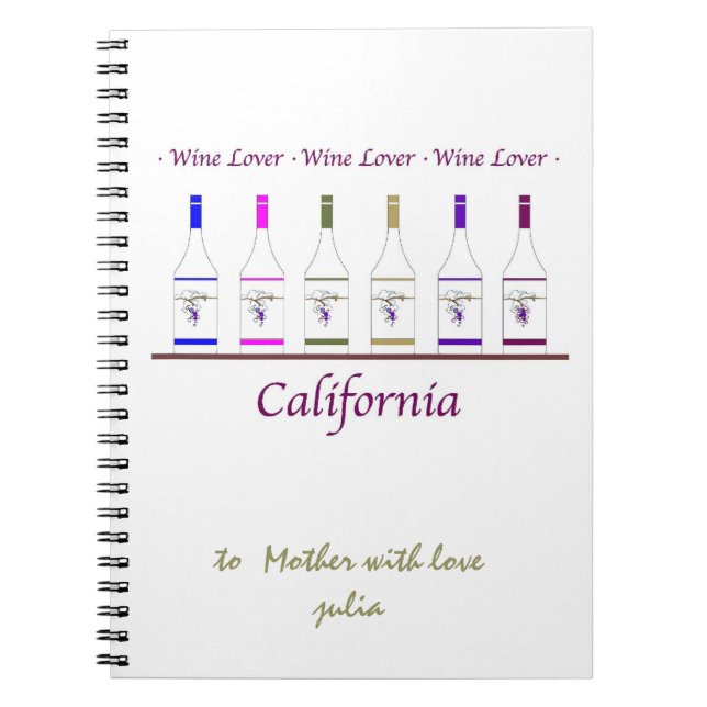Carnet bloc - notes, amateur de vin, (Devant)