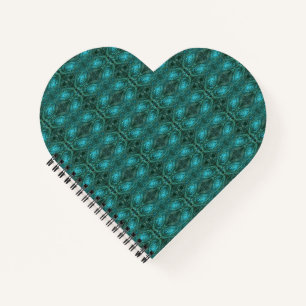 Carnet Bloc-notes Blue Green Galaxy Heart