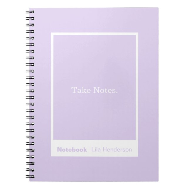 Carnet Bloc-notes Classique Citation Lavande Pâle Violet (Devant)