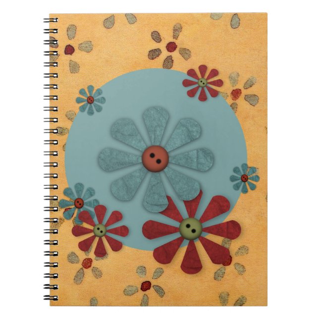 Carnet Bloc-notes de fleurs de pays (Devant)