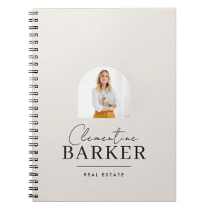 Carnet Bloc-notes de l'immobilier avec photo en arche et
