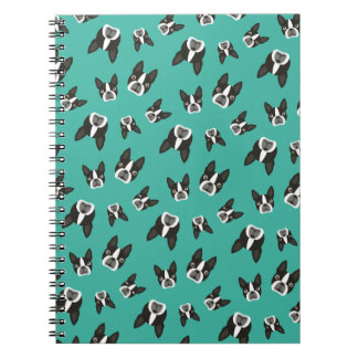 Carnet Bloc - notes de motif de Boston Terrier - Teal