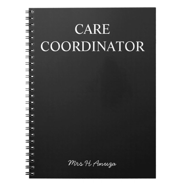 Carnet Bloc-notes de notes de coordinateur de soins | (Devant)