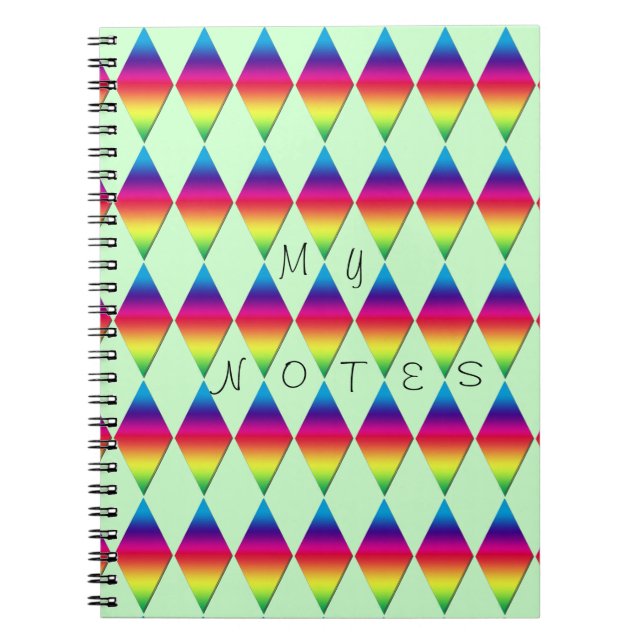 Carnet Bloc-notes - Diamants arc-en-ciel (Devant)