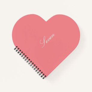 Carnet Bloc-notes en forme de coeur "Sept"