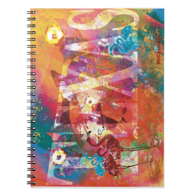 Carnet Bloc-notes Flamant rose (Devant)