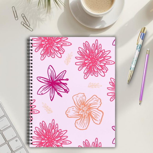 Carnet Bloc-notes rose floral (Créateur téléchargé)