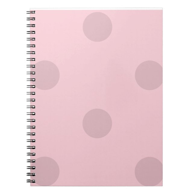 Carnet Bloc-notes rose rose point Polka (Devant)