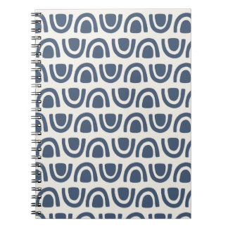 Carnet Blocs d'arche organique moderne Navy Pattern Crème