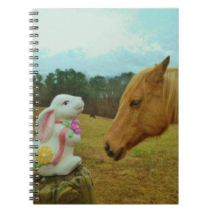 Carnet Blond Jaune cheval & Bunny de Pâques